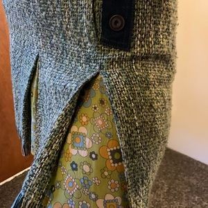 D&G Tweed, silk and denim mini skirt